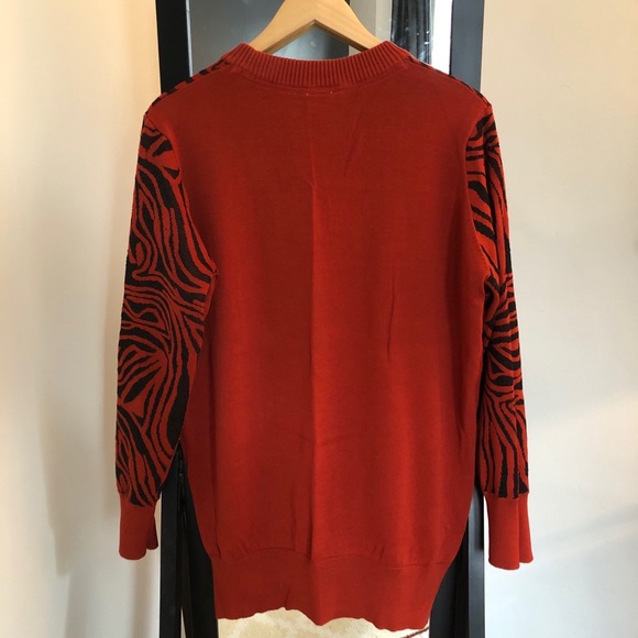 Junarose Plus animal print sweater - red/black - Picture 5 of 13